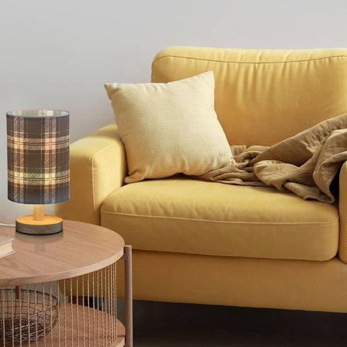 Fustylead Black and White Buffalo Plaid Bedside Table Lamps with USB Port for Bedroom Lamp Table Lamp Small Nightstand