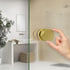 CKB Double Sided Shower Glass Door Knob, Polished Gold Finish, Solid 304 Stainless Steel Handle for 5/16" to 1/2" Glass