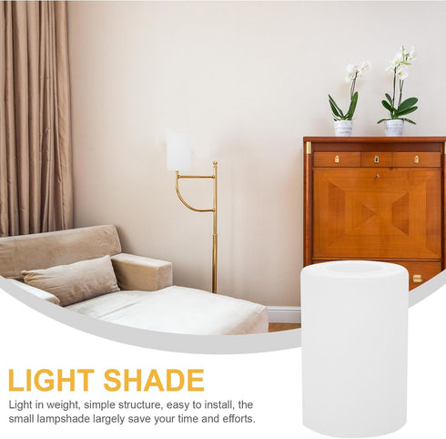SOLUSTRE Frosted Glass Shade Cylinder Pendant Light Cover White Glass Lampshade Replacement Lamp Globe for Chandelier
