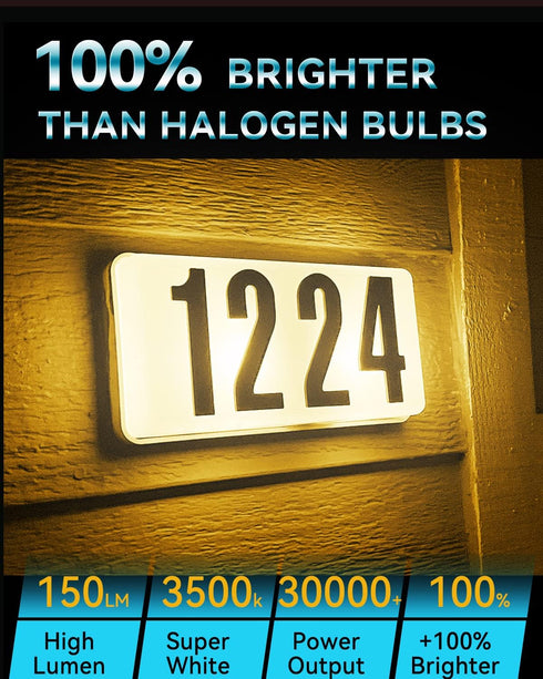 Keiurot House Number Light Bulb Kit 194 193 LED Replacement Address Bulb Warm White 10-30Volt AC/DC Landscape Cabinet
