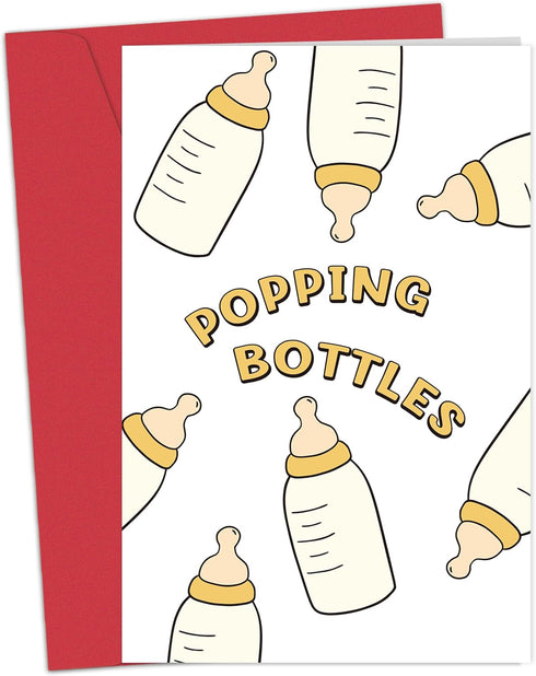 Heollaok Funny Baby Shower Card, Cute Baby Card, New Born Cards Gifts