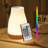 Night Light,13 RGB Colors & 5 Brightness, USB Rechargeable Desk Lamp, Remote