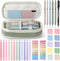 KOUDGY 49Pcs Book Annotation Kit - Aesthetic School Supplies with Cute Pen Case