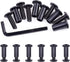Swpeet 25Pcs M6x20mm Carbon Steel Black Hex Drive Socket Cap Bolts with 1Pcs Allen Wrench Assortment Kit