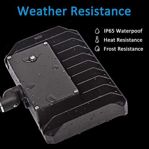 30W 5000K 4,050lm(200W AC100-277V LED Flood Light with Knuckle, Outdoor Security Fixture Light with Dusk-to-Dawn