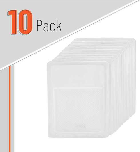 Bates Paint Tray Liner - 9 Inch, 10 Pack Disposable Plastic Paint Trays for House Painting Supplies