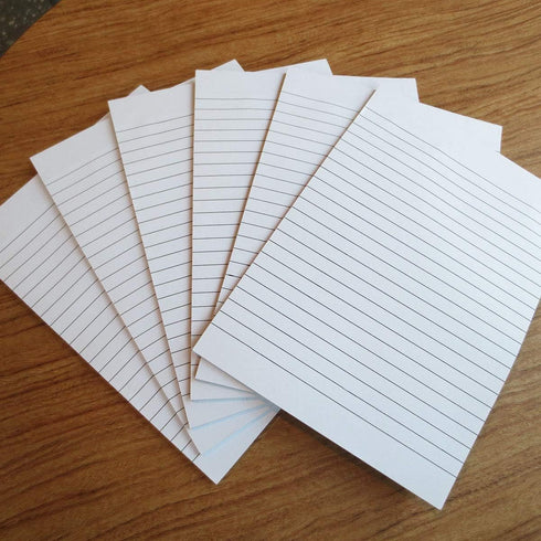 Large Sticky Notes, White Color, 6x8 inches, 6 Pads, 50 Sheets per Pad, Lined Self-Stick Note Pads