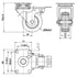 Finnhomy Caster Wheels Set of 4, 2 Inch Heavy Duty Plate Swivel Casters, Premium PU Wheels for Furniture, 800 Lbs