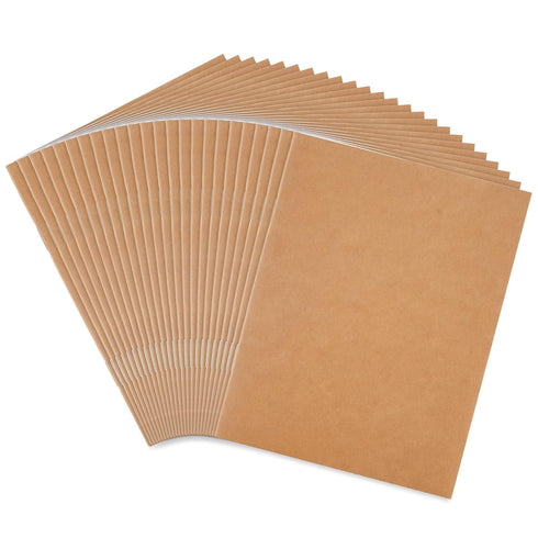 Paper Junkie 24 Pack Blank Journals, Small Kraft Notebooks for Kids, 4x6 In, Sketchbooks for Writing