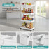 4-Tier Magshion Slim Rolling Cart, Plastic Utility Cart with Wide Plastic Shelves, Storage Cart Easy Assemble