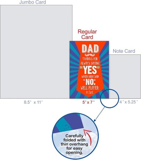 NobleWorks Funny Father's Day Card for Dad, Pa, Pop, Daddy - Humor Notecard with Envelope, Well Played C3141FDG