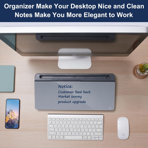 TSJ OFFICE Whiteboard Dry-Erase Board - Desktop Surface Pad with Drawer, Accessories for Home, Office, School