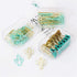 Gold Blue Binder Clips and Paper Clips Set, 3-in-1 Boxed for Office School Supplies, Teachers Classroom Daily Use