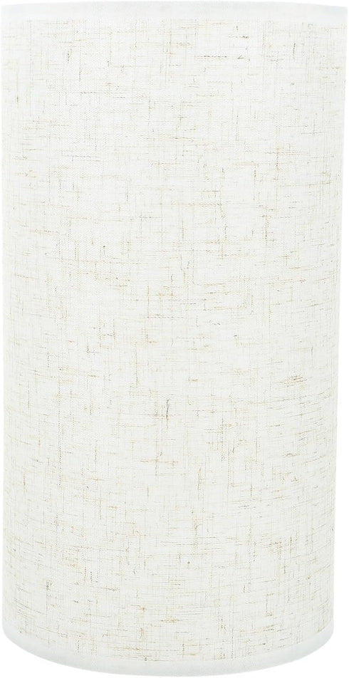 E27 26X14X14cm Uonlytech Drum Lamp Shade, Linen Cylinder Lamp Shade Spider Construction Replacement Light Cover