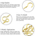 DYWISHKEY Cup Screw Hooks Kit - 136PCS in 7 Sizes, Brass Plated Screw-in Hooks for Home & Office