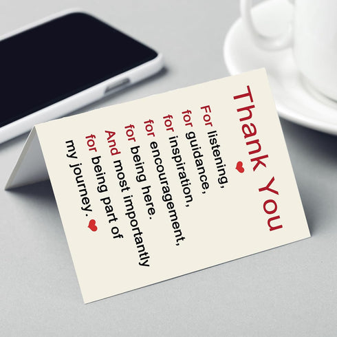 FANCYLUCKY Thank You Card, Appreciation Card for Teachers Mentors Colleagues Friends Family, Thank You Gifts for Women