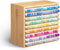 Ohuhu Bamboo Marker Organizer, Wooden Desktop Storage for 126 Markers, Pens, and Art Brushes