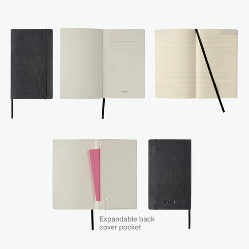 Oxford Lined Writing Journal, Classic Notebook for School or Office, 192 Pages, 5" x 8.25", Softcover, Black