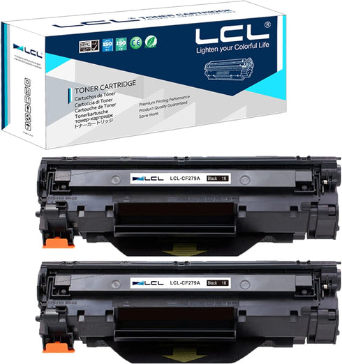 LCL Compatible Toner Cartridge Replacement for HP 79A 279A CF279A (2-Pack Black) for HP LaserJet Pro M12w M12 M12a MFP