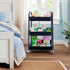 SETTFRFE 3 Kitchen,Dorm,Bathroom,Classroom,17" 12" 29" Tier Metal Rolling Cart with Wheels,Storage Organizer for D x W