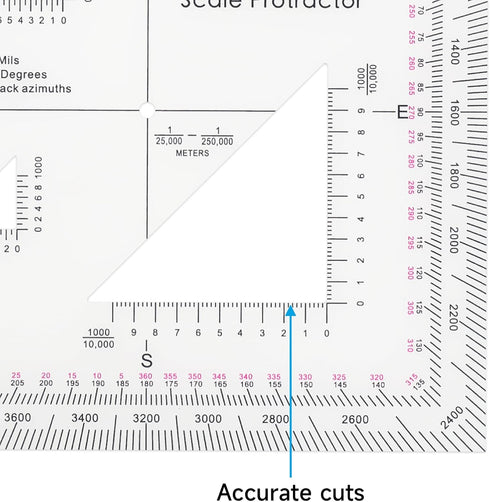 CYA Military Coordinate Scale Protractor for Accurate Land Navigation