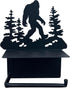 Bigfoot Sasquatch Metal Toilet Paper Holder with Phone Shelf - Wall Moutned Dispenser - Rustic Cabin, Lodge, Mountain