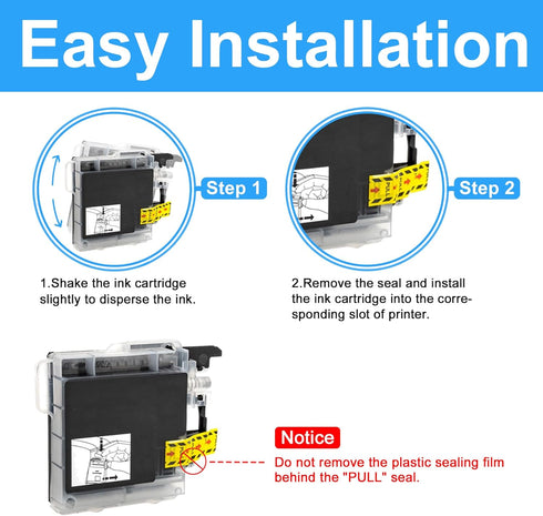 LCL Compatible Ink Cartridge Replacement for Brother LC71 LC75 High Yield for MFC-J6910CDW J6710CDW Printer (20-Pack