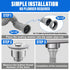Double Sink Drain Kit, Flexible Sink Drain Pipe P Trap 1-1/2 & 1-1/4 Fits Kitchen Bathroom, Gray