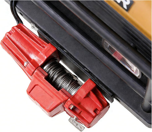 Winch Winch 1/10 FMS Metal Electric Single Electric Power DIY Modification for RC Crawler Car (Red) - Includes Remote