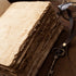 Vintage Leather Journal - Antique Handmade Deckle Edge Leather Bound Sketchbook, 9"x6"