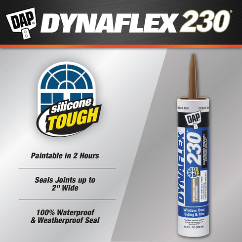 DAP 7079818418 DYNAFLEX 230 (18302) Brown Raw Building Material, 10.1 oz, 10 Ounces by DAP