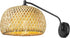 Natural Rattan Wall Sconce, Mini Bamboo Wall Light Fixture, Handmade Boho Rattan