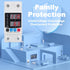 Smart Circuit Breaker with Energy Monitoring, Adjustable Voltage and Current Protection (1-63 Amp),AC Disconnect Current Adjustable Voltage Protector