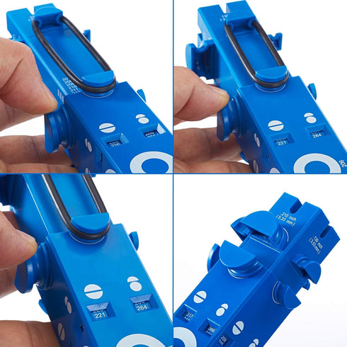 O-Ring Gauge, Telescoping Plastic Gauge for Measuring O Rings Inner Diameter, OD, Thickness, Blue