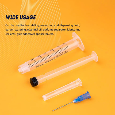 SHAOTONG 3mL Syringe with 23 Gauge 1 Inch Luer Lock Needle, Lab Disposable Sample Syringes, 20 Pack