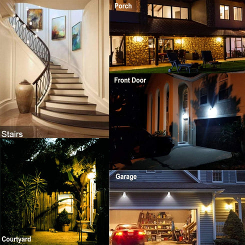 MikeWin Motion Sensor Light Bulbs, Outdoor 4 Packs, 13W (100W Equivalent) Security LED Bulb, E26, A19, 5000K Daylight