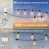 20ft 20-Light Dimmable Bulbs (2 1ft Afirst Edison String Lights, Waterproof Outdoor Patio Lights with Real Glass Extra