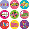 Sweetzer & Orange Spanish Stickers for Teachers and Parents, 1008 Reward Labels, 9 Assorted Designs, 1 Inch