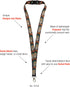 Lucky Line Lanyard with Swivel Snap, Sugar Skull Design (C210), 17 ¼” Long, ¾” Wide