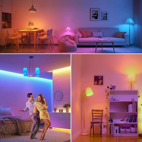 Rechargeable Battery Operated Light Bulb, E26 Dimmable Color Light Bulb, 40W Equivalent, 2-Pack