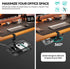 Under Desk Storage Organizer, Clamp-on Swivel Alloy Steel Drawer, Hidden Desktop Drawer Basket, Easy to Install