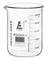 EISCO Heavy Duty Beaker, 1000ml, 5mm Thick, White Graduations, Borosilicate 3.3 Glass, Superior Durability