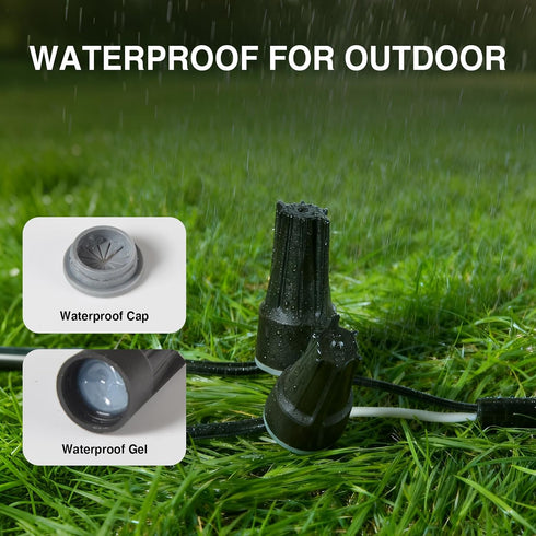 186Hub 10PCS 8AWG-22AWG, Waterproof Wire Electrical Connectors Outdoor Seal Twist Nuts Caps Cable Terminal Connector