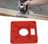 Router Table Insert Plate, Aluminum Alloy Router Plate Wood Tool, Universal Design Accessory for Woodworking, Red
