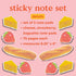 ban.do Novelty Sticky Note Set, Food Theme Snack Board, Fun Stationery Note Pads Set of 3, Charcuterie Board