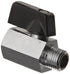 Kingston KMBVM Series Brass Mini Ball Valve, Lever, 1/4" NPT Male x NPT Female