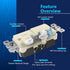 15A 120V/125V LCS1-1PTR-LASWP, LIDER Matte Finish Lighted Combination Decorator Switch and Tamper-Resistant Receptacle