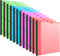INFUN Telescoping 3 Ring Binder - 12 PCS, Flexible Round Binder with Customizable Front Cover and Clear Catalog Pocket,