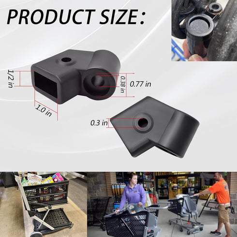 XYgdhqpt Set 2 360 of Shopping Cart Replacement Wheel Couplings Fit for Utility Cart/Shopping Cart with Rolling Swivel