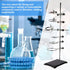 YaeCCC Premium Iron Laboratory Stand Support Metalware Set, 60cm Lab Clamp Flask Clamp Condenser Stand